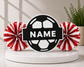 Personalized 3D Printed Soccer Cheer Stick | Custom Name & Team Colors | Soccer Spirit Pom Poms
