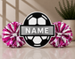 Personalized 3D Printed Soccer Cheer Stick | Custom Name & Team Colors | Soccer Spirit Pom Poms