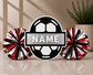 Personalized 3D Printed Soccer Cheer Stick | Custom Name & Team Colors | Soccer Spirit Pom Poms