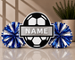 Personalized 3D Printed Soccer Cheer Stick | Custom Name & Team Colors | Soccer Spirit Pom Poms