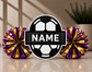 Personalized 3D Printed Soccer Cheer Stick | Custom Name & Team Colors | Soccer Spirit Pom Poms